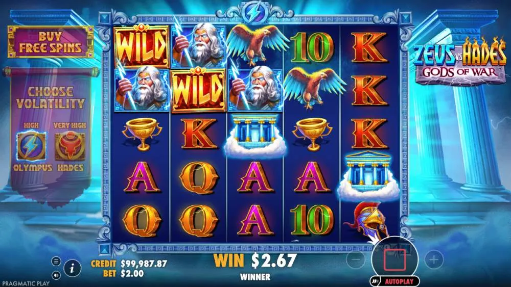 Kompletny zestaw mechanik bonusowych w Zeus vs Hades